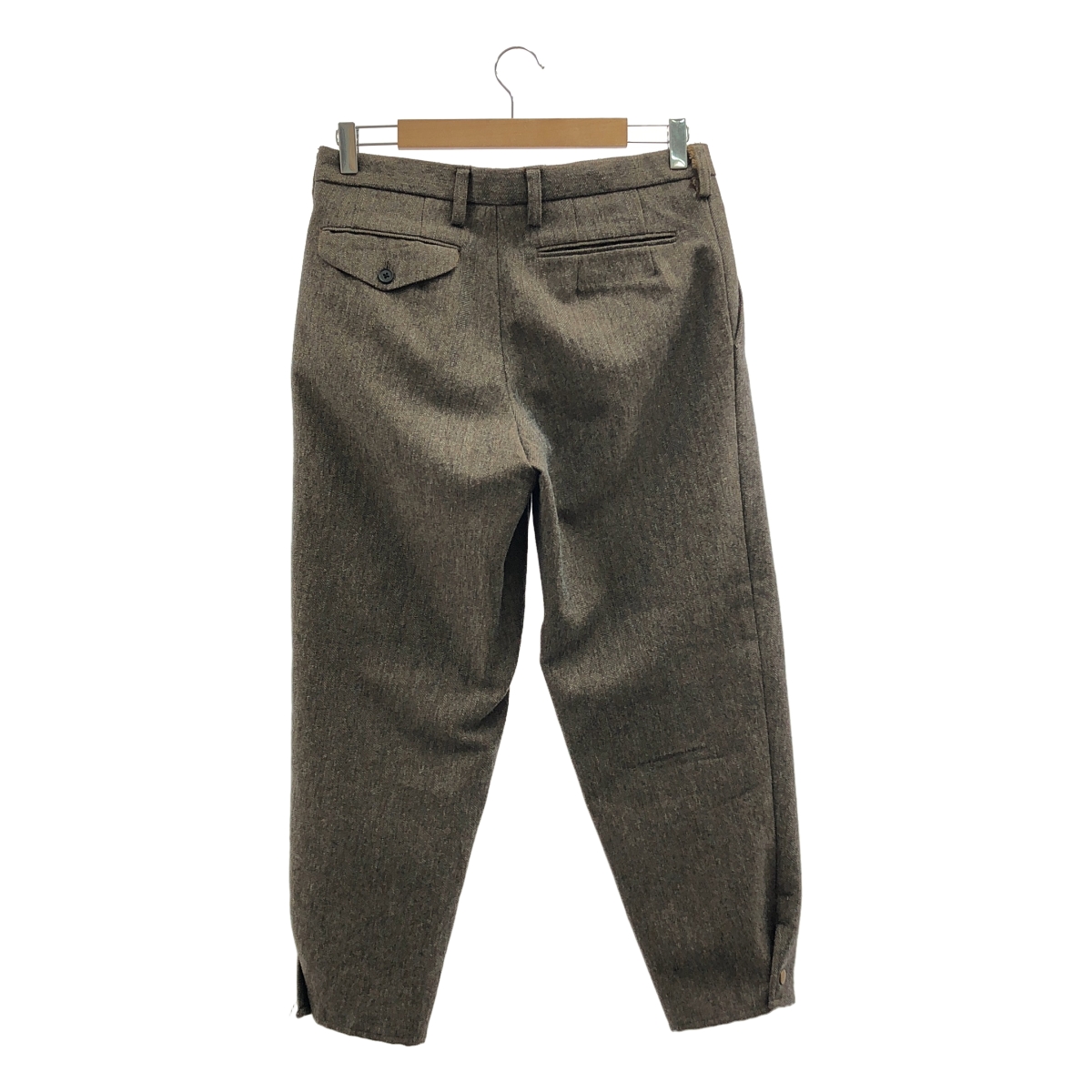 kolor / カラー ヘリンボーン ウール タック スラックス パンツ