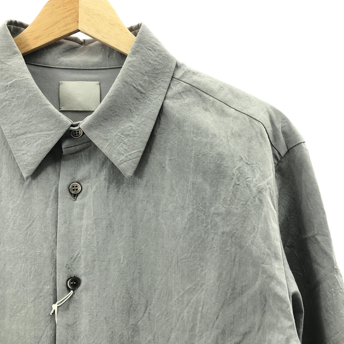 山内 / ヤマウチ 塩縮加工コットンリネン シャツ