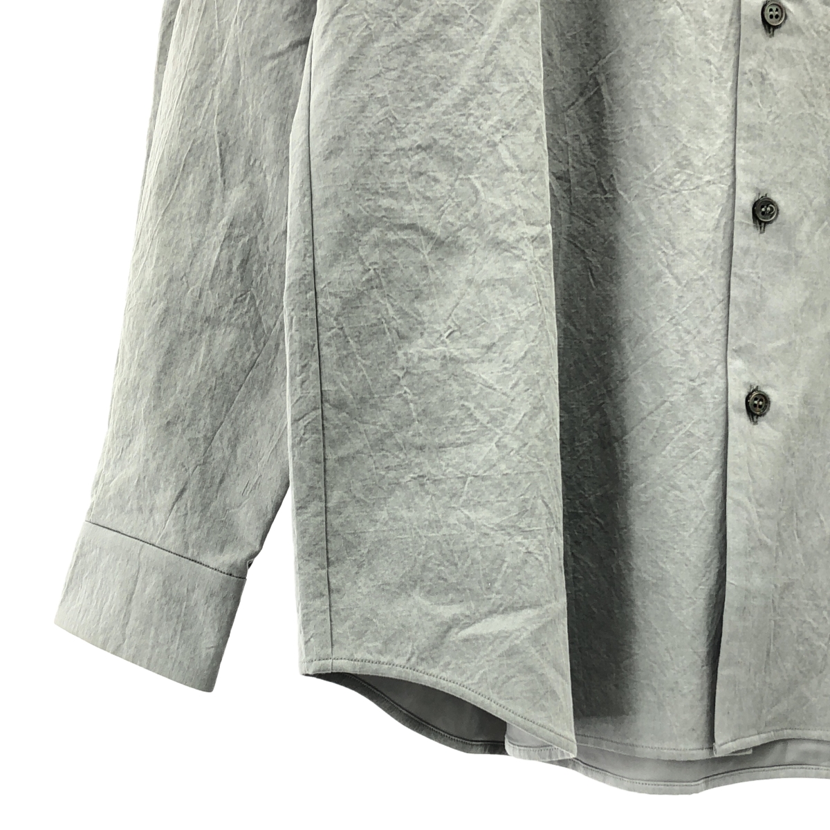 山内 / ヤマウチ 塩縮加工コットンリネン シャツ