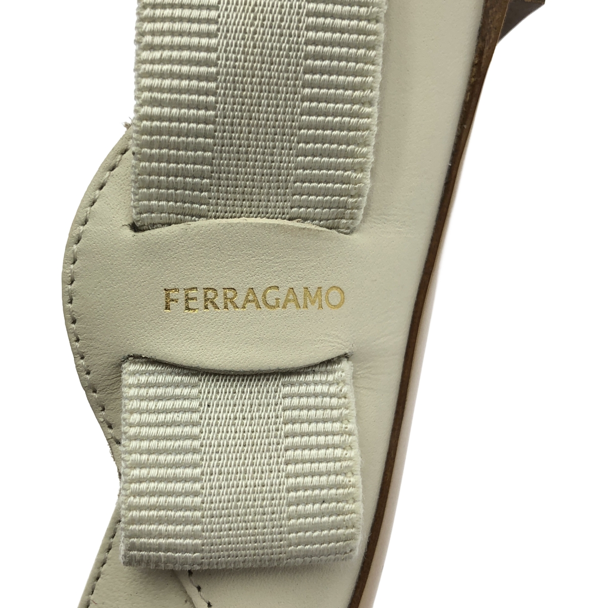 FERRAGAMO / フェラガモ VANIA FLATS / レザー ロゴ ポインテッドトゥ パンプス ミュール