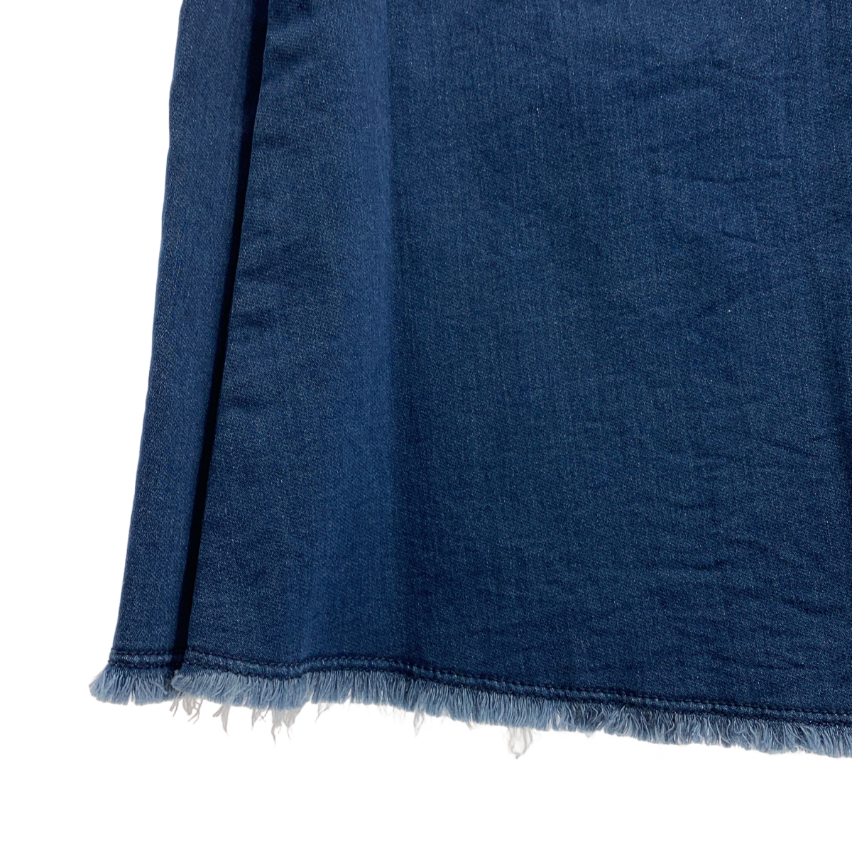 その他 レザーパッチ ロゴボタン カットオフ デニムスカート