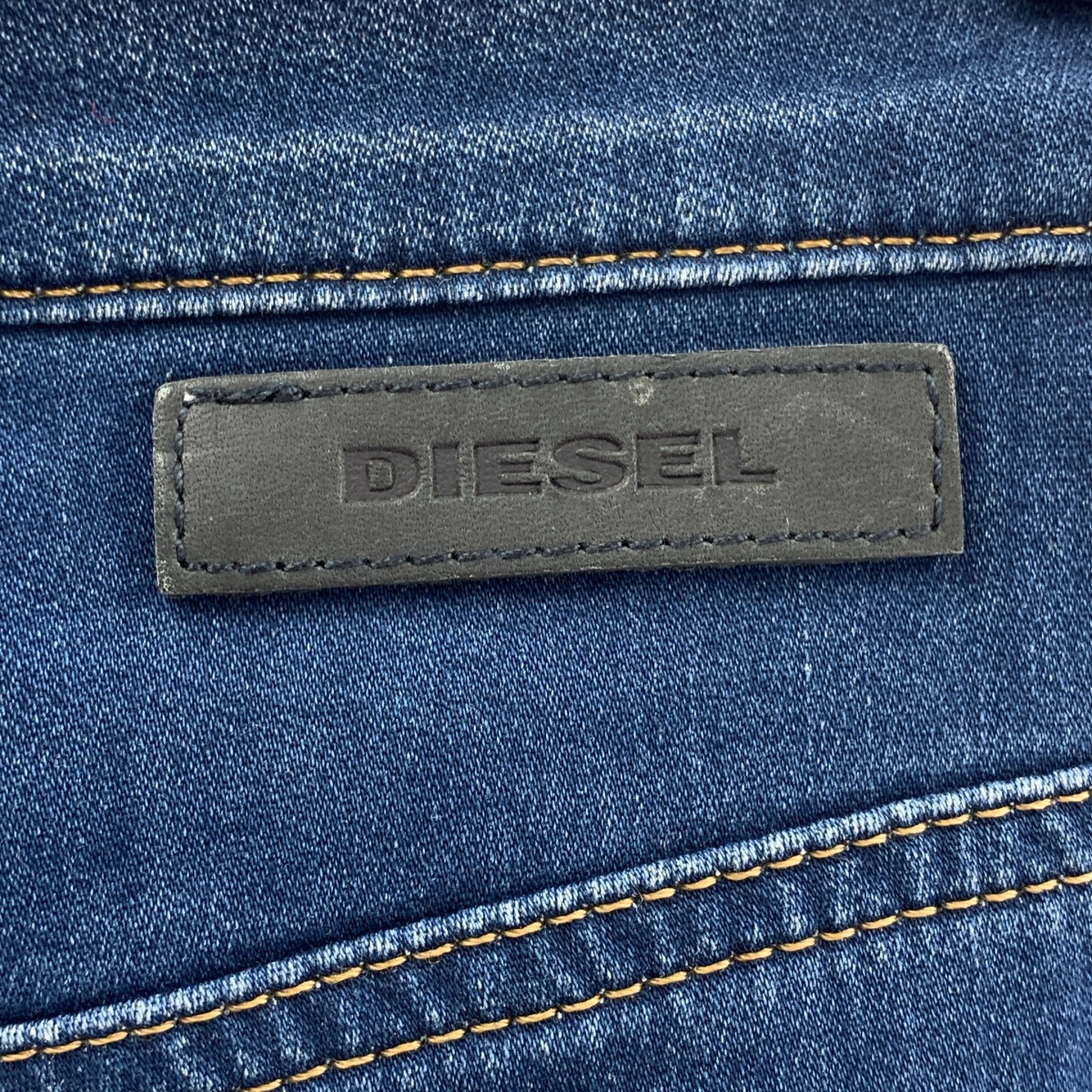 その他 レザーパッチ ロゴボタン カットオフ デニムスカート