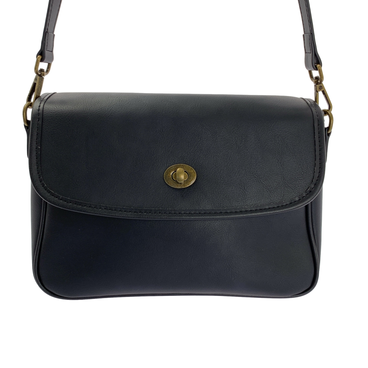 その他 レザー ターンロック フラップ ショルダーバッグ