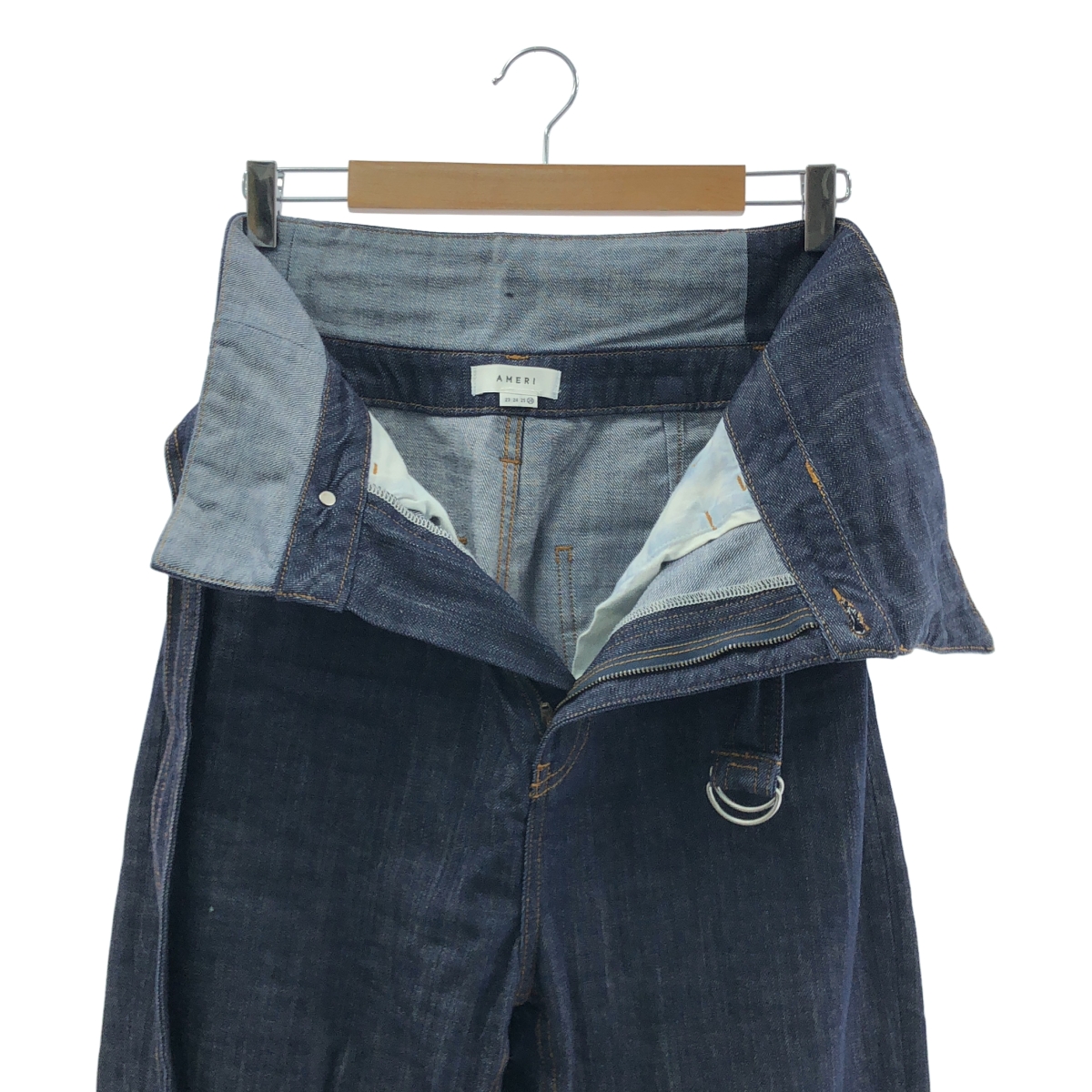 AMERI / アメリ ハイウエスト ベルテッド デニムパンツ