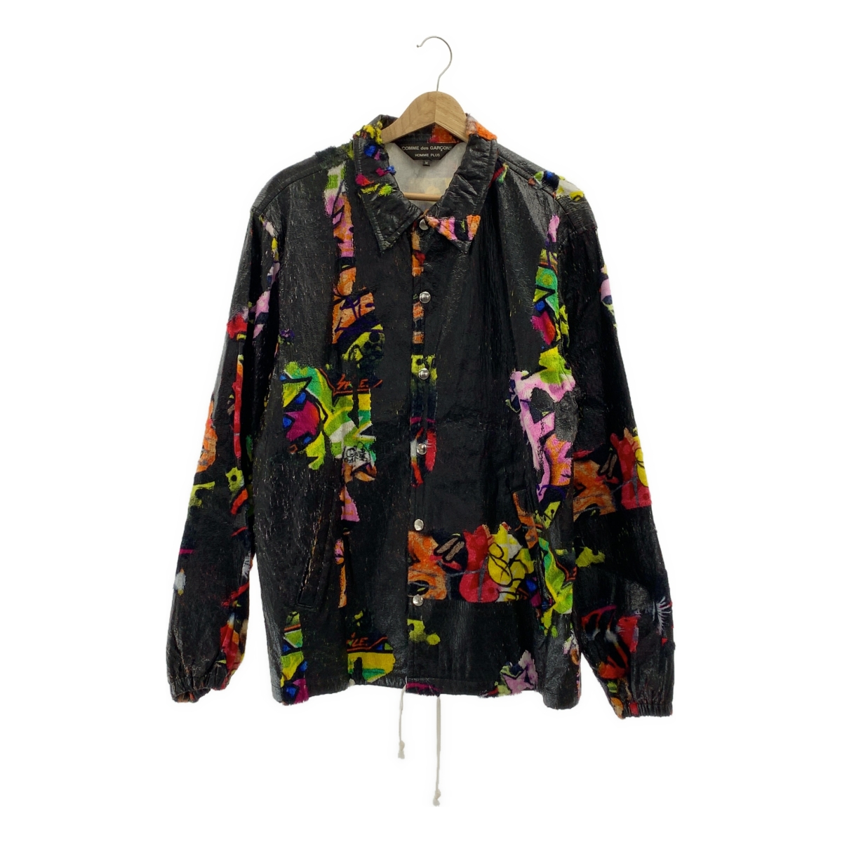 COMME des GARCONS HOMME PLUS / コムデギャルソンオムプリュス コーティング バックロゴ ドローストリング コーチジャケット