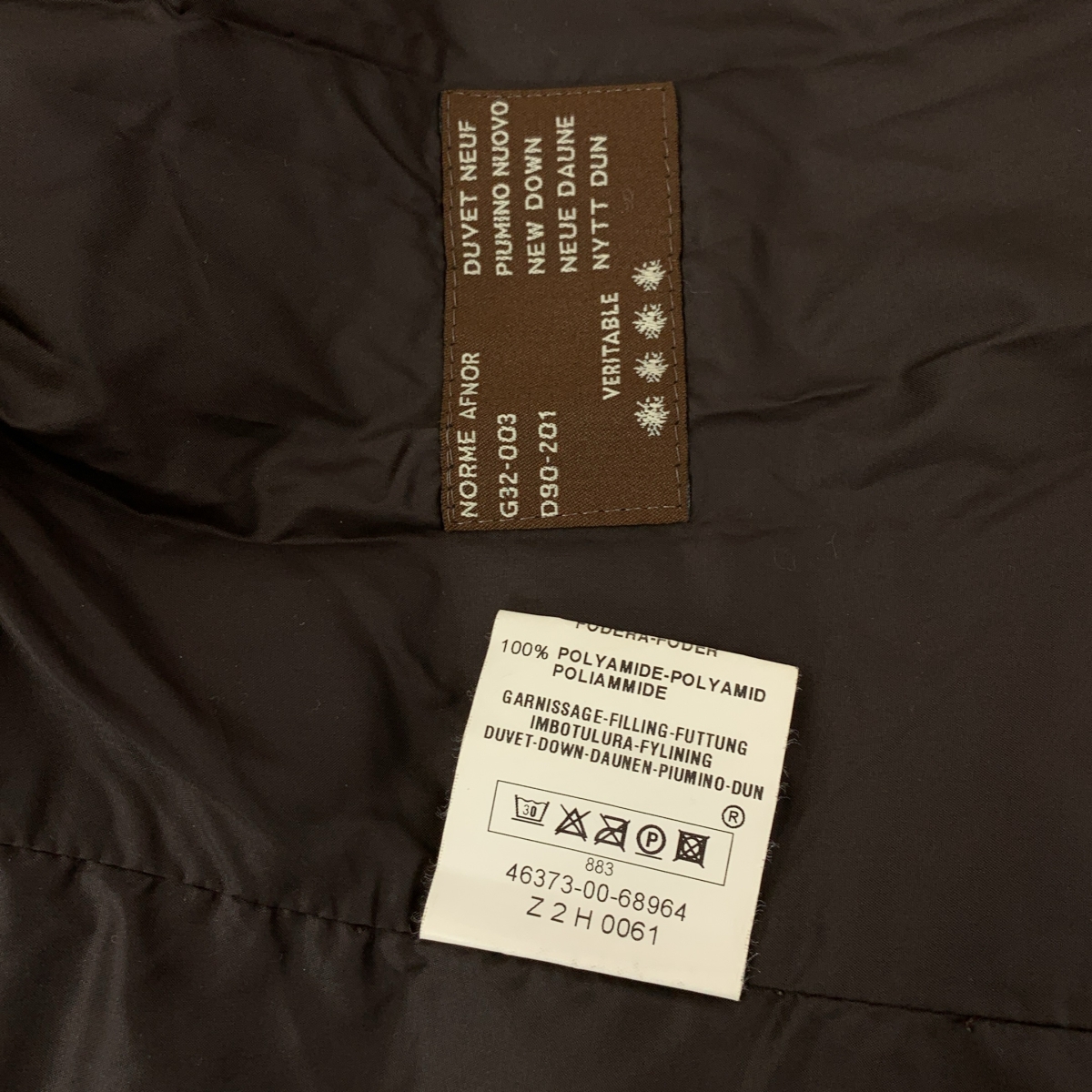 MONCLER / モンクレール 茶タグ ダブルジップ ショート ダウン コート