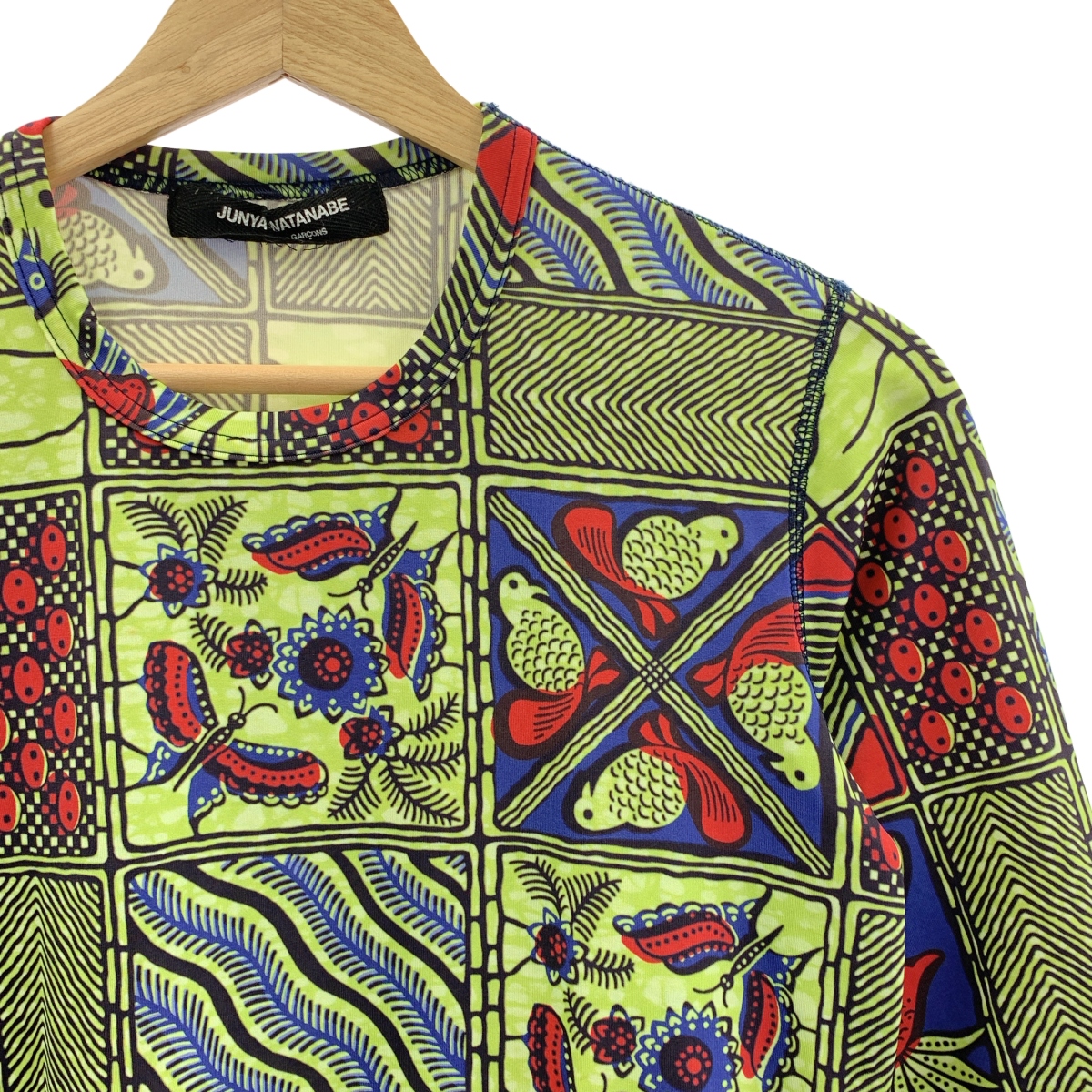JUNYA WATANABE COMME des GARCONS / ジュンヤワタナベ 総柄 ストレッチ クルーネック カットソー
