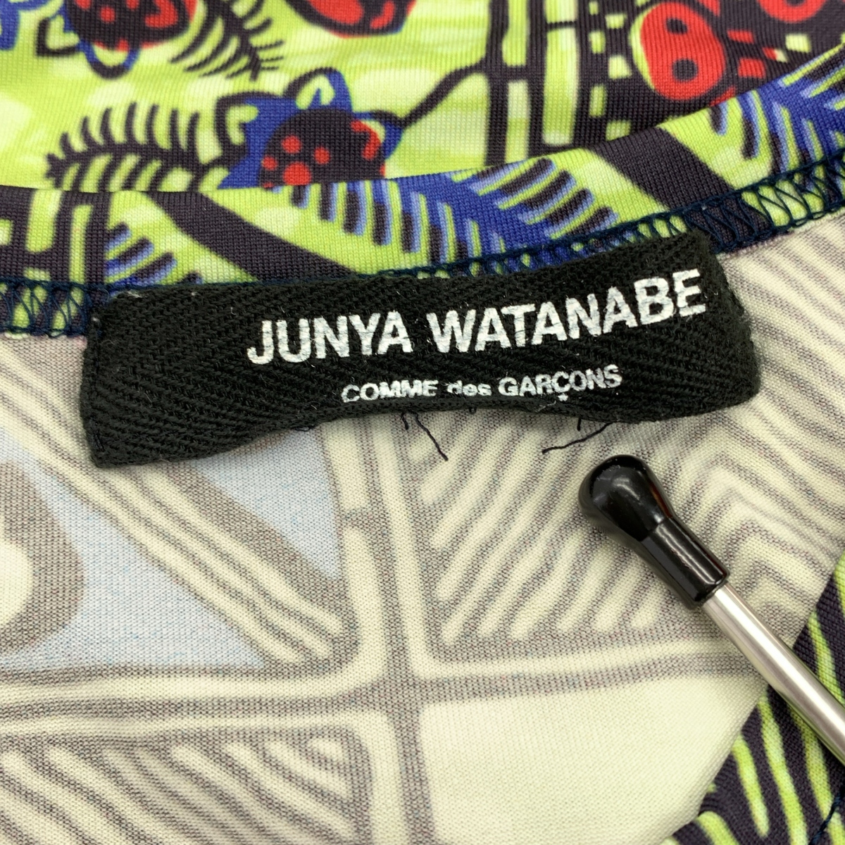 JUNYA WATANABE COMME des GARCONS / ジュンヤワタナベ 総柄 ストレッチ クルーネック カットソー