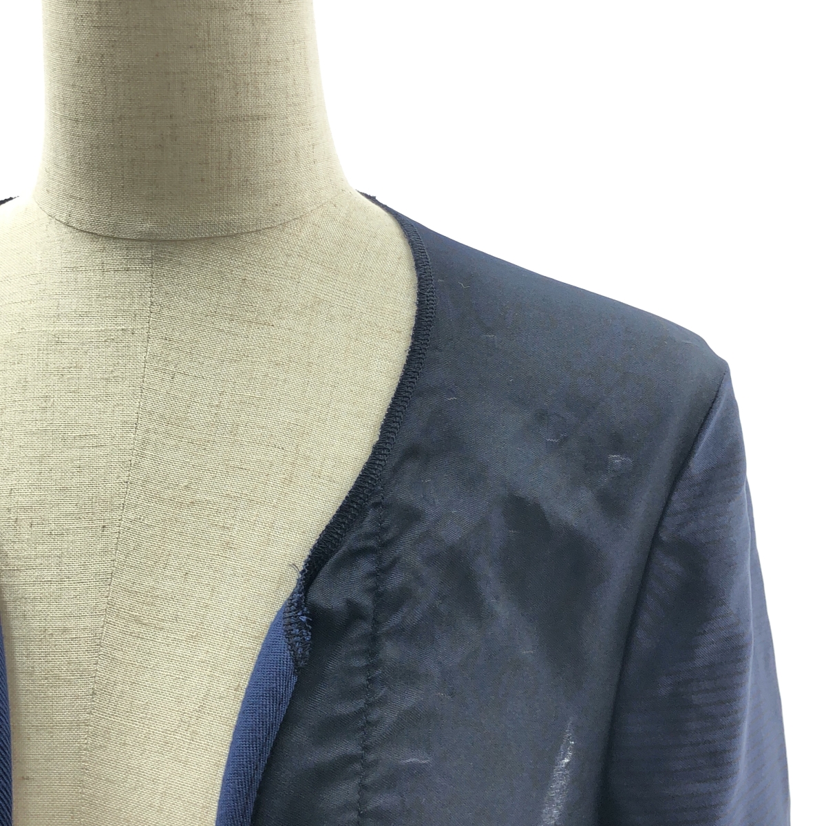 COMME des GARCONS / コムデギャルソン ポリエステル 縮絨 シアー 切替 変形 ジャケット