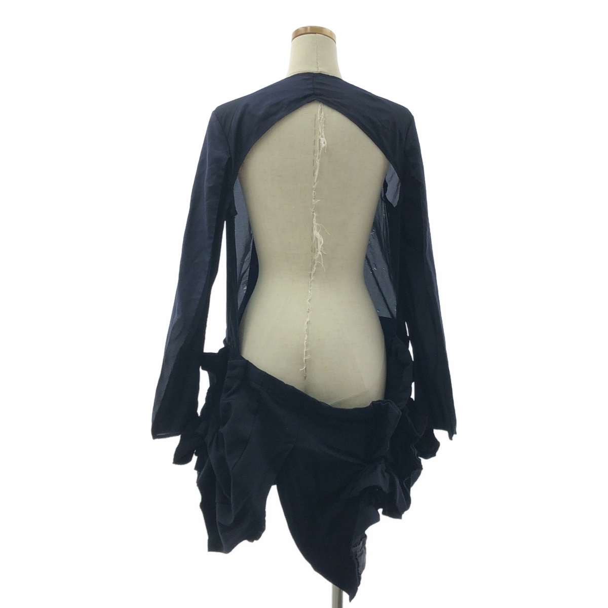 COMME des GARCONS / コムデギャルソン ポリエステル 縮絨 シアー 切替 変形 ジャケット