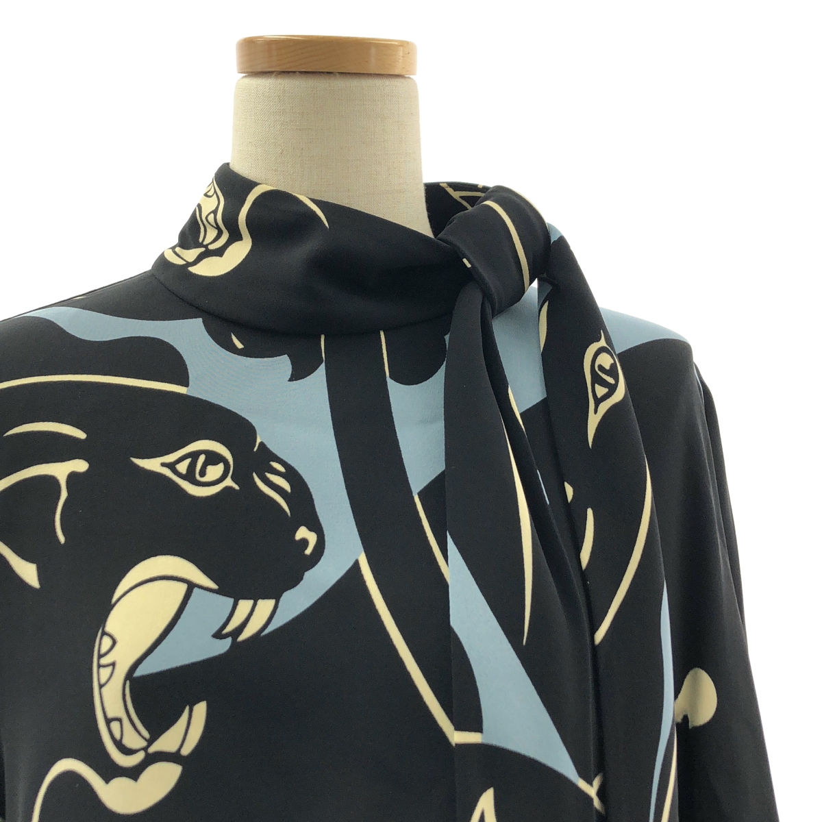 VALENTINO / ヴァレンティノ パンサープリント レイヤード ポンチョ ワンピース