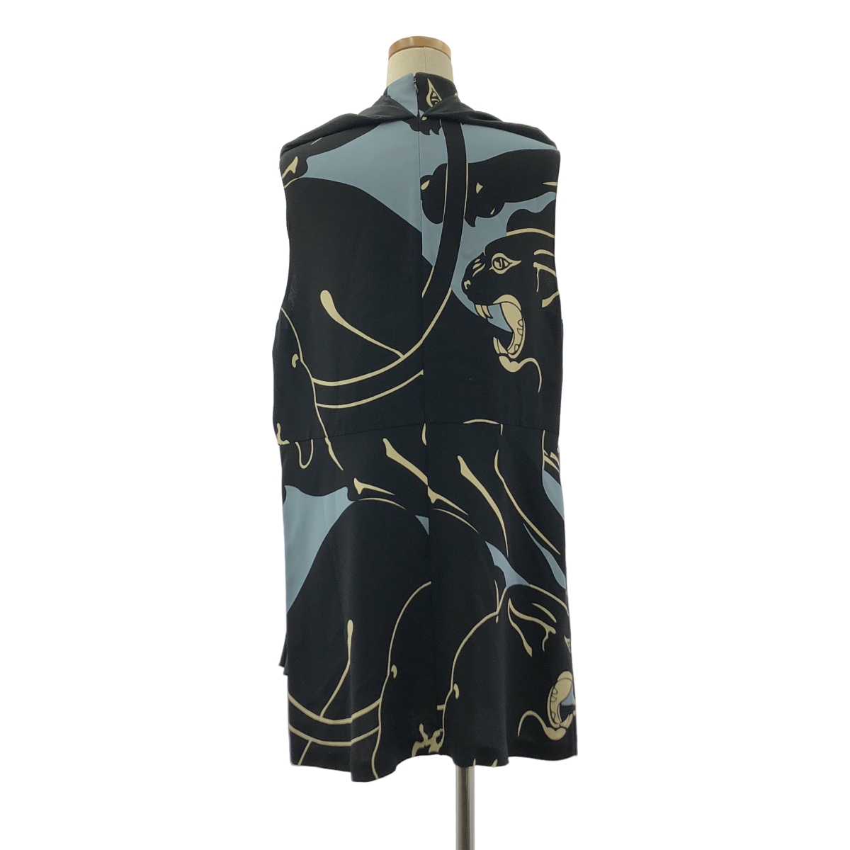 VALENTINO / ヴァレンティノ パンサープリント レイヤード ポンチョ ワンピース