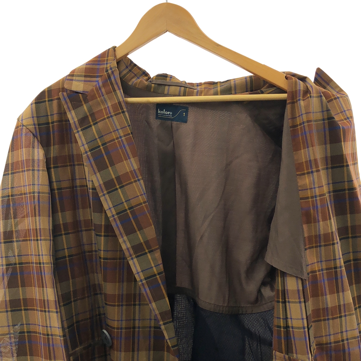 kolor / カラー チェック ドッキング オーバーサイズ ジャケット