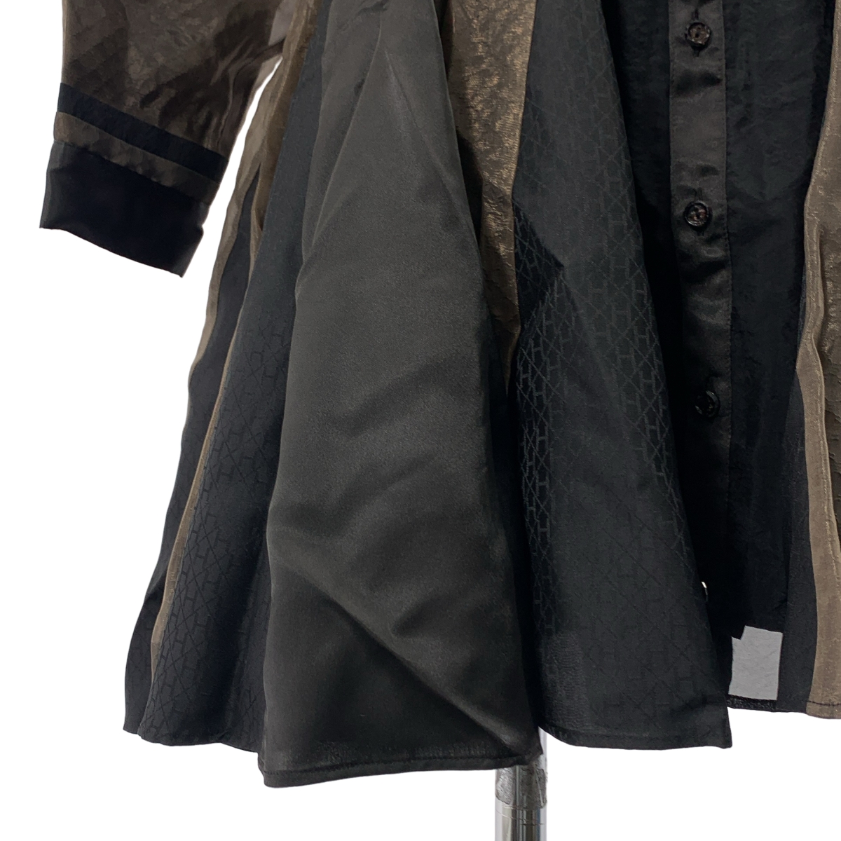 その他 幾星霜のロングシャツ / 総柄 ジャガード レイヤードカラー ワンピース