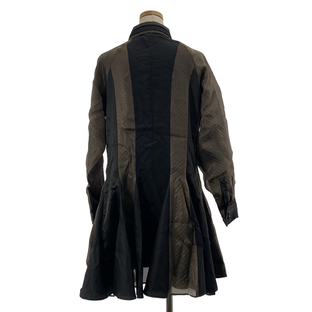 その他 幾星霜のロングシャツ / 総柄 ジャガード レイヤードカラー ワンピース