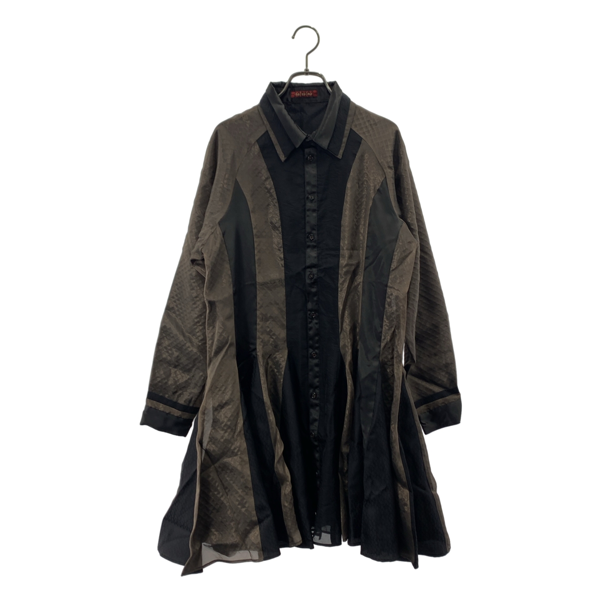 その他 幾星霜のロングシャツ / 総柄 ジャガード レイヤードカラー ワンピース