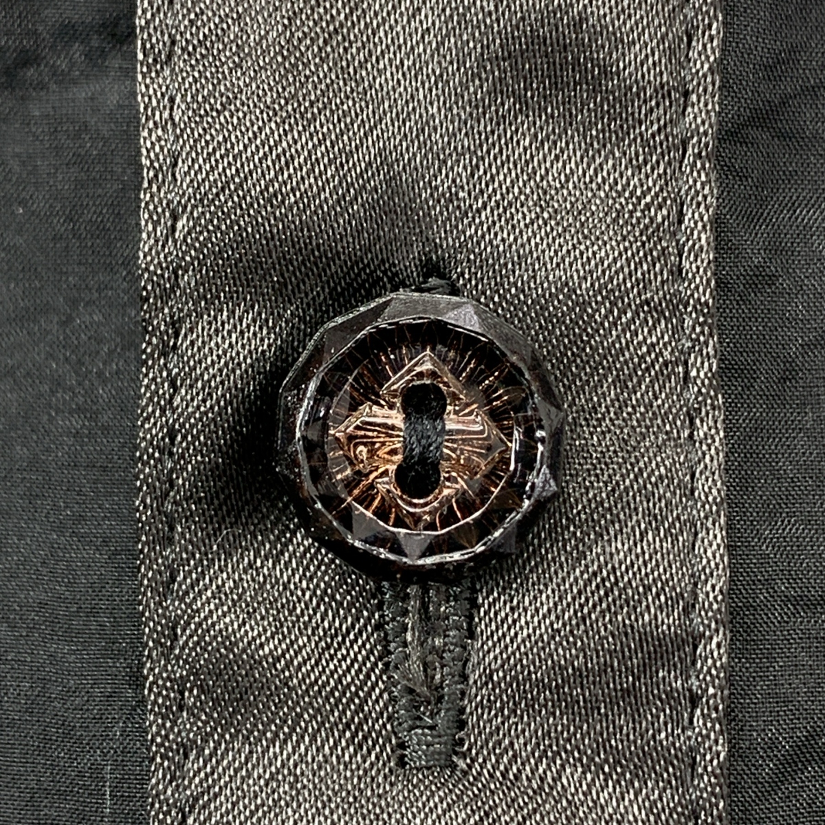 その他 幾星霜のロングシャツ / 総柄 ジャガード レイヤードカラー ワンピース