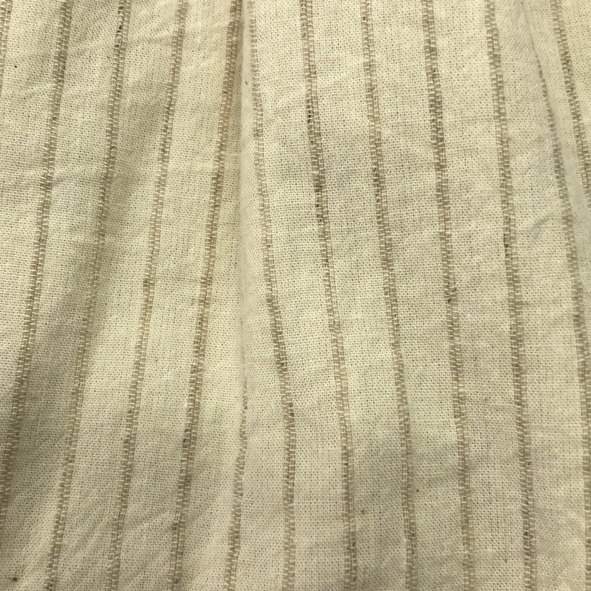 POSTELEGANT / ポステレガント Cotton Linen Stripe Wide Trouser / ドローストリング ギャザー ワイドパンツ / 裏地付き