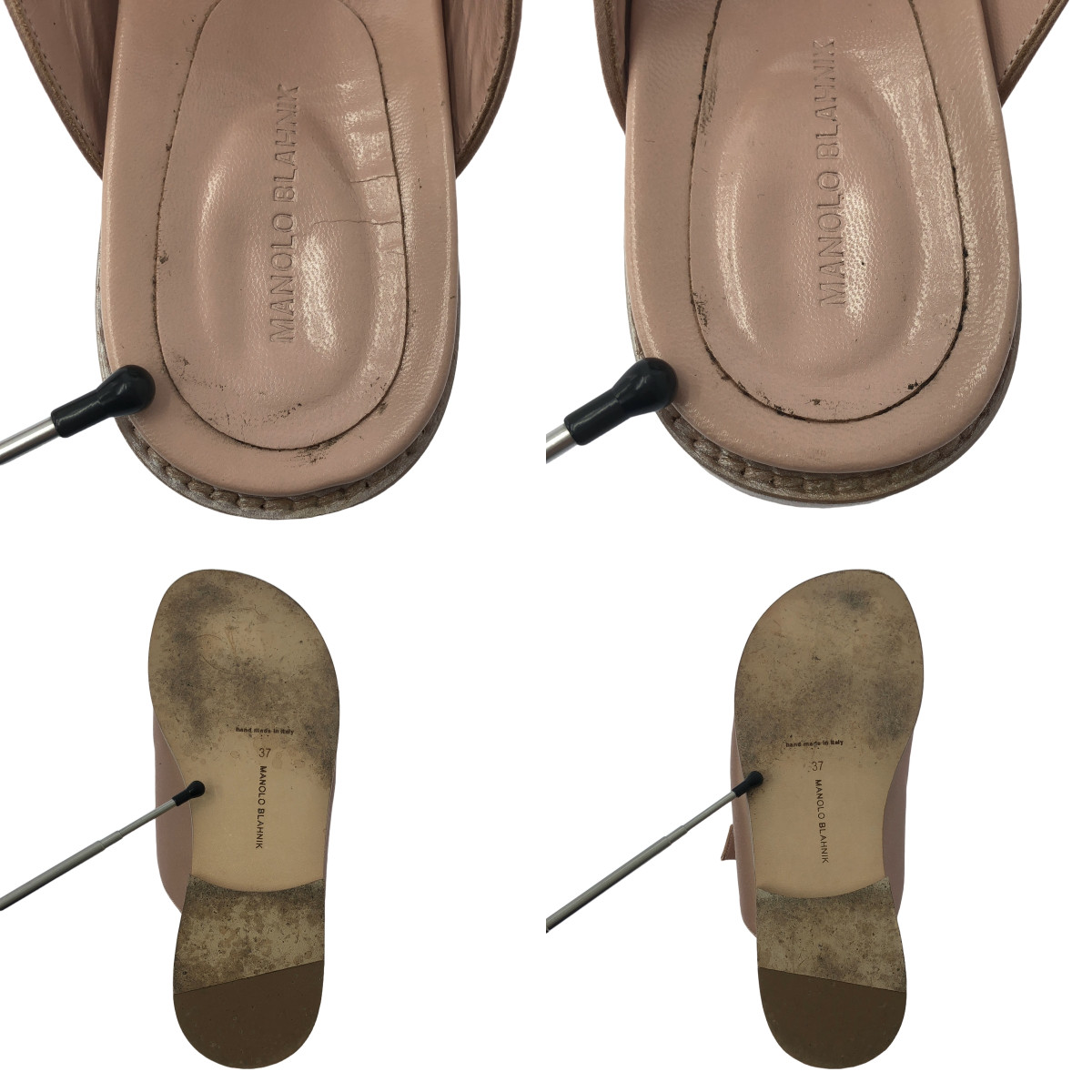 MANOLO BLAHNIK / マノロブラニク STURLUSHANGI ストラスハンギ / ハンギシ ビジューバックル サンダル