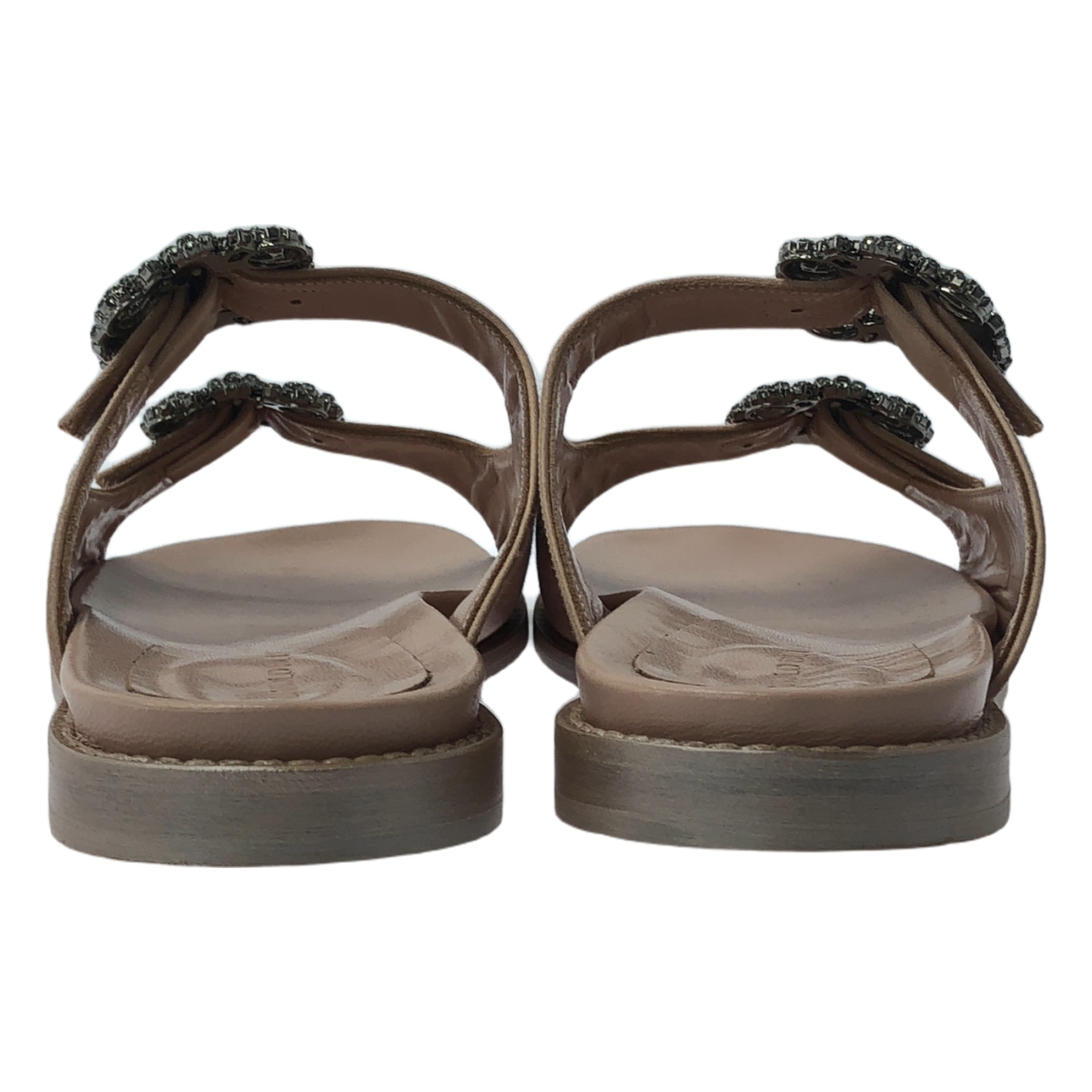 MANOLO BLAHNIK / マノロブラニク STURLUSHANGI ストラスハンギ / ハンギシ ビジューバックル サンダル