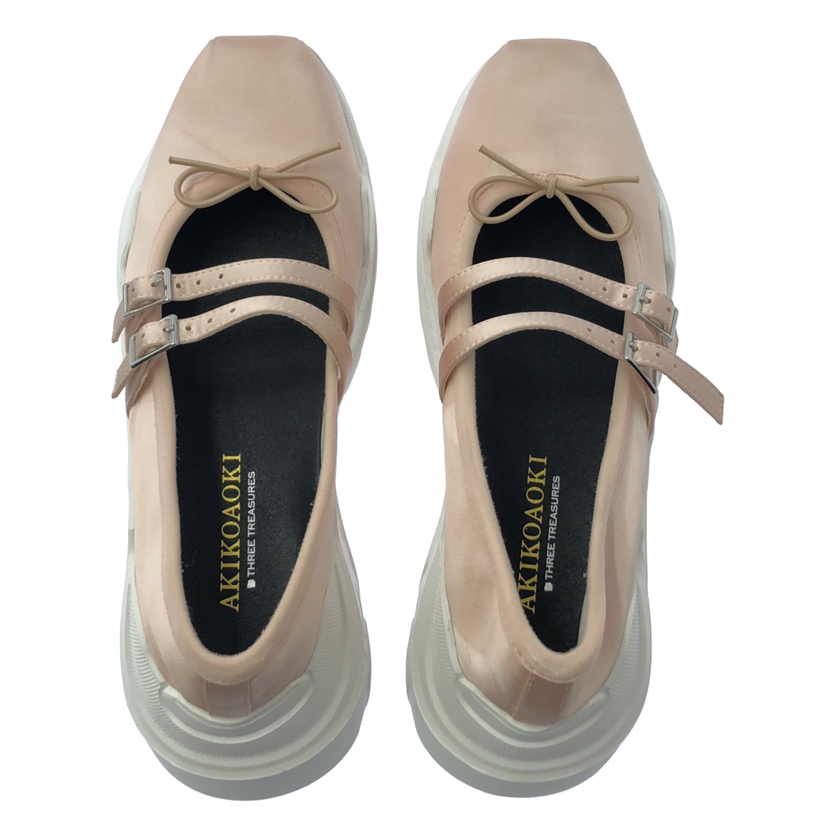 AKIKOAOKI / アキコアオキ Giselle satin ストラップ シューズ