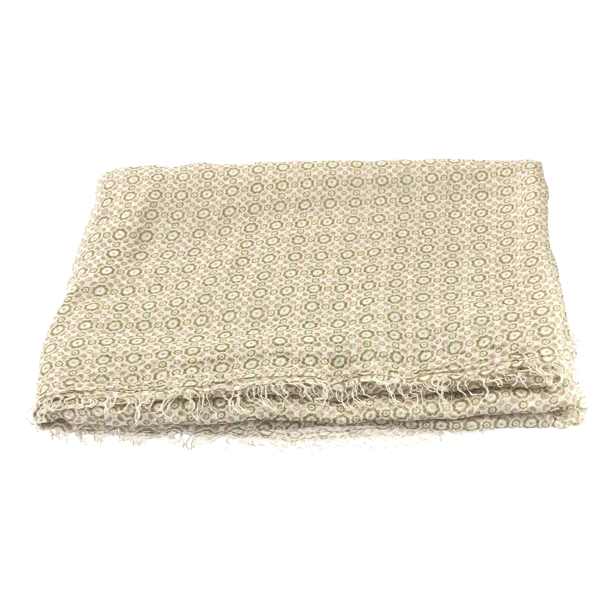 FALIERO SARTI / ファリエロサルティ 総柄 大判 フリンジ ストール