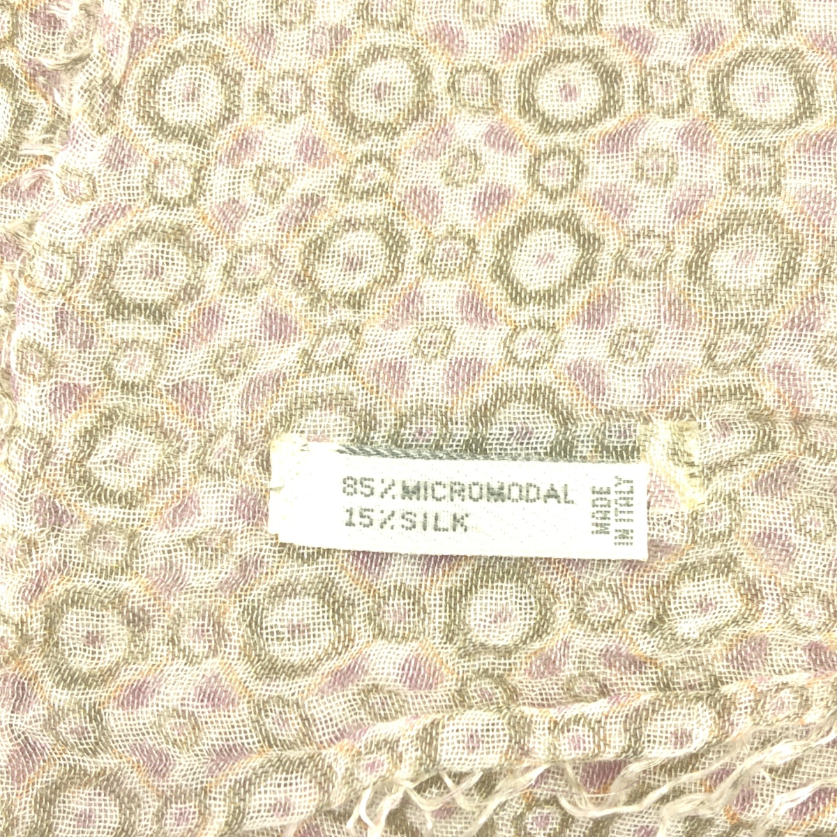 FALIERO SARTI / ファリエロサルティ 総柄 大判 フリンジ ストール