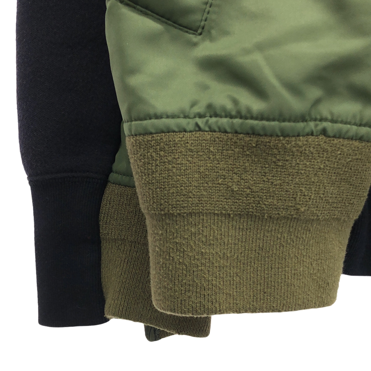 sacai / サカイ Sponge Sweat MA-1 Pullover / 異素材 切替 再構築 ドッキング スポンジ スウェット