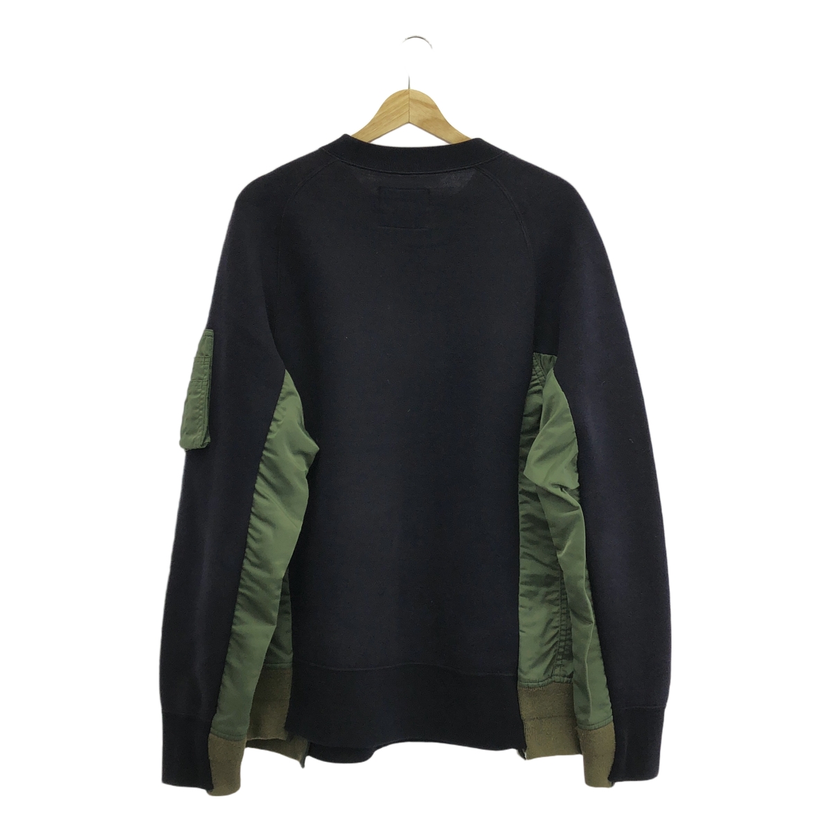 sacai / サカイ Sponge Sweat MA-1 Pullover / 異素材 切替 再構築 ドッキング スポンジ スウェット