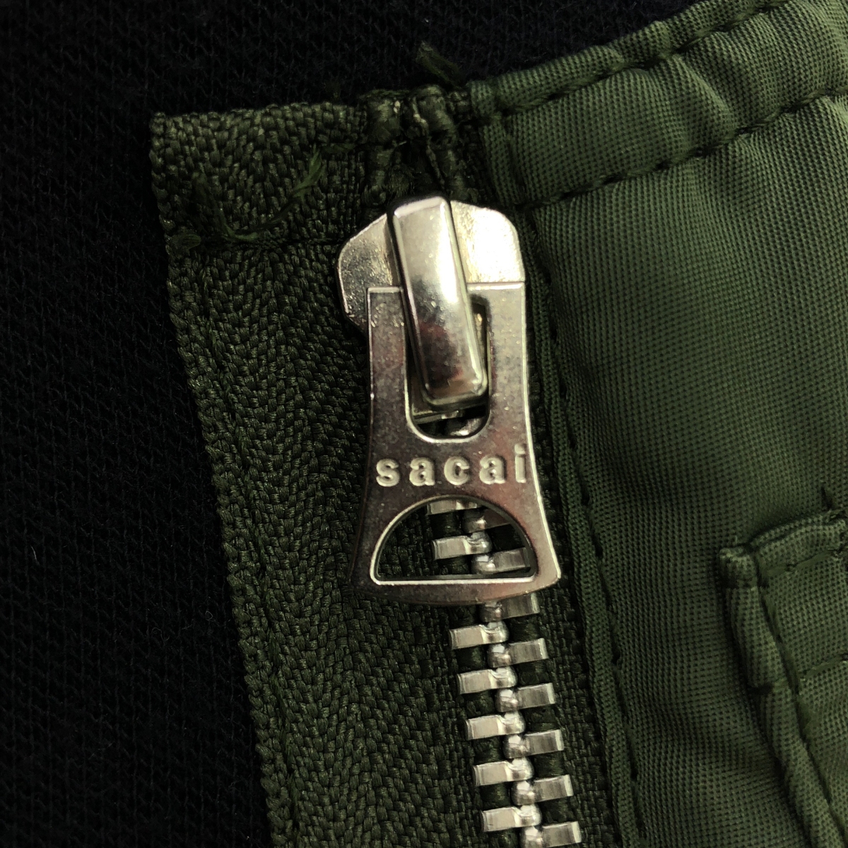 sacai / サカイ Sponge Sweat MA-1 Pullover / 異素材 切替 再構築 ドッキング スポンジ スウェット