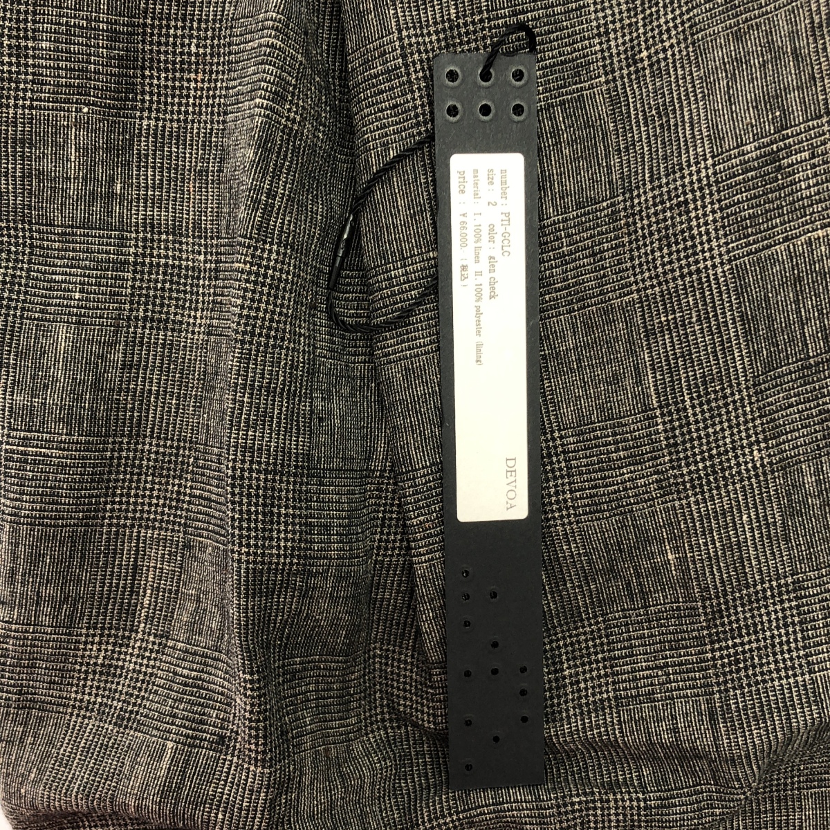 DEVOA / デヴォア Cropped pants linen / glen check クロップド パンツ