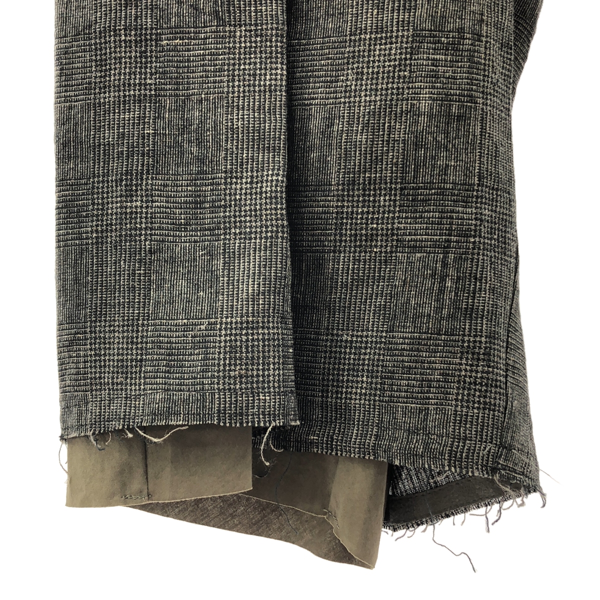 DEVOA / デヴォア Cropped pants linen / glen check クロップド パンツ