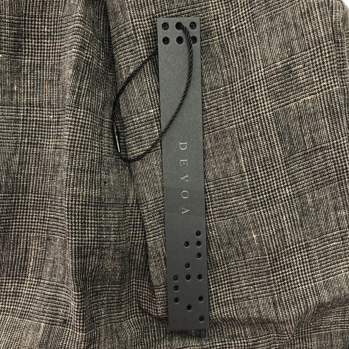 DEVOA / デヴォア Cropped pants linen / glen check クロップド パンツ