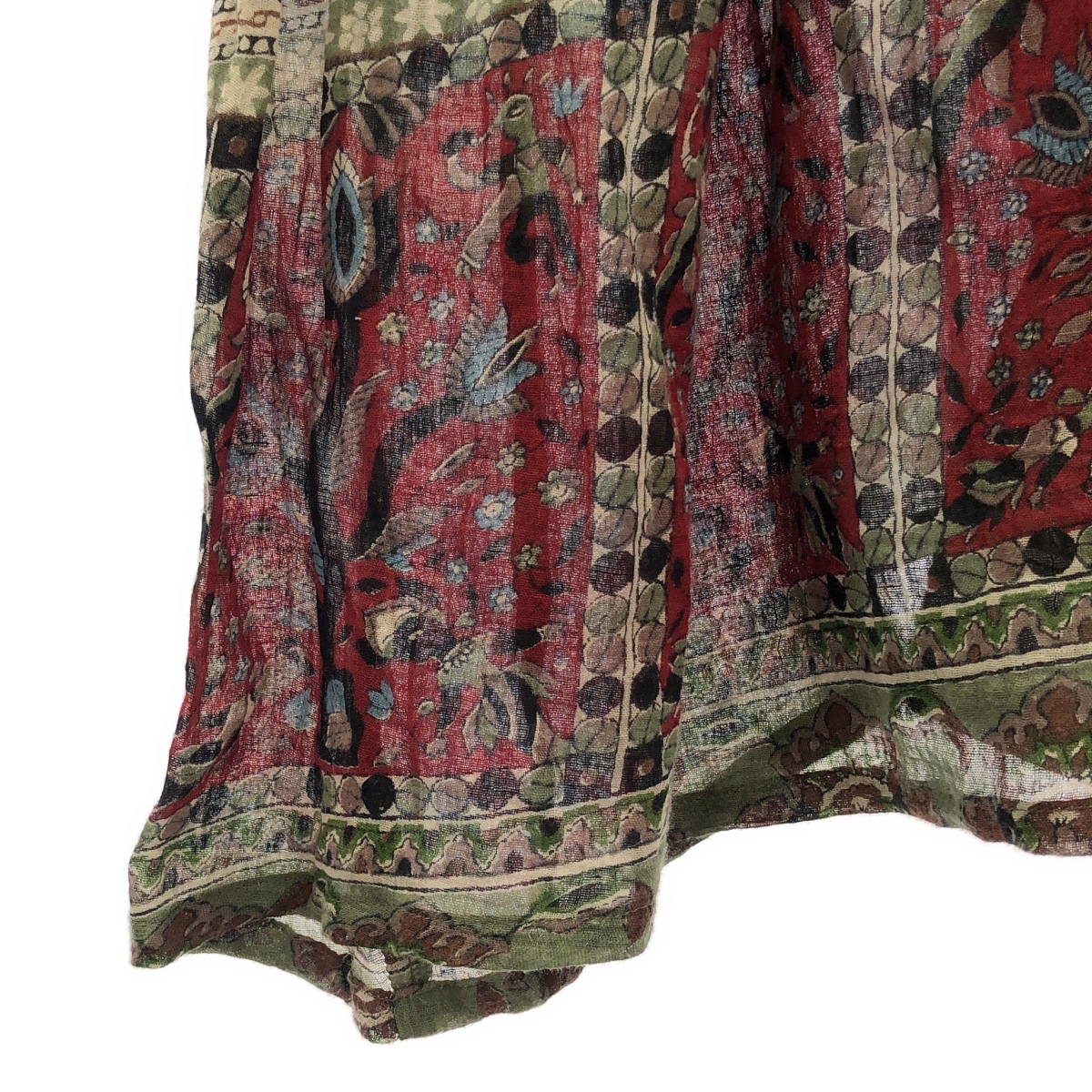 H / アッシュ 総柄 ギャザー ワンピース