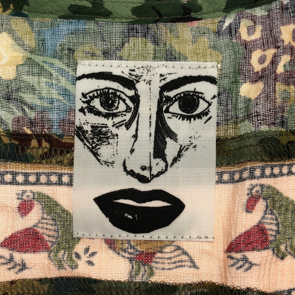 H / アッシュ 総柄 ギャザー ワンピース