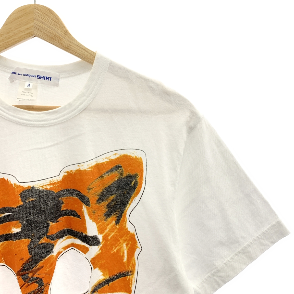 COMME des GARCONS SHIRT / コムデギャルソンシャツ コットン くり抜き グラフィック Tシャツ