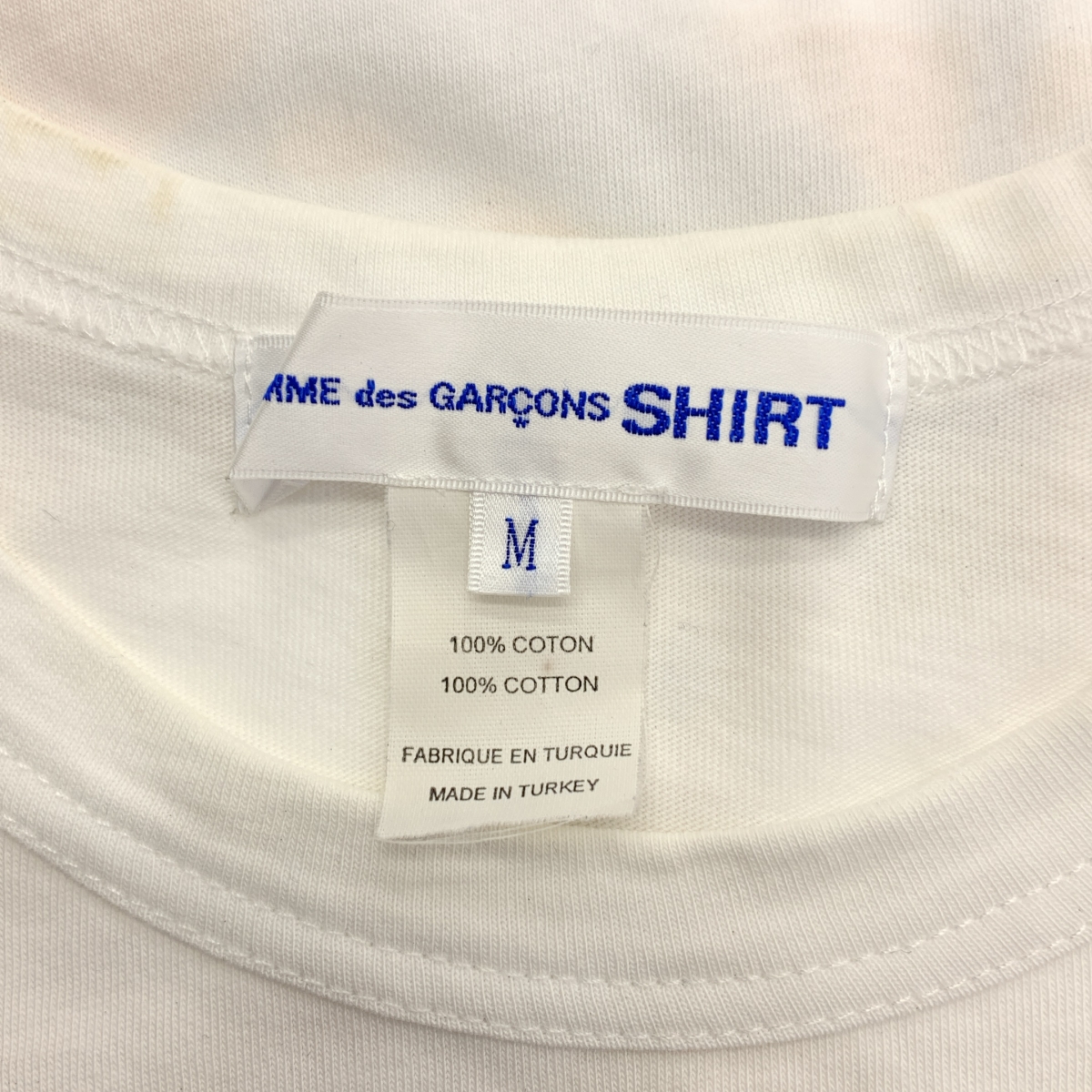 COMME des GARCONS SHIRT / コムデギャルソンシャツ コットン くり抜き グラフィック Tシャツ