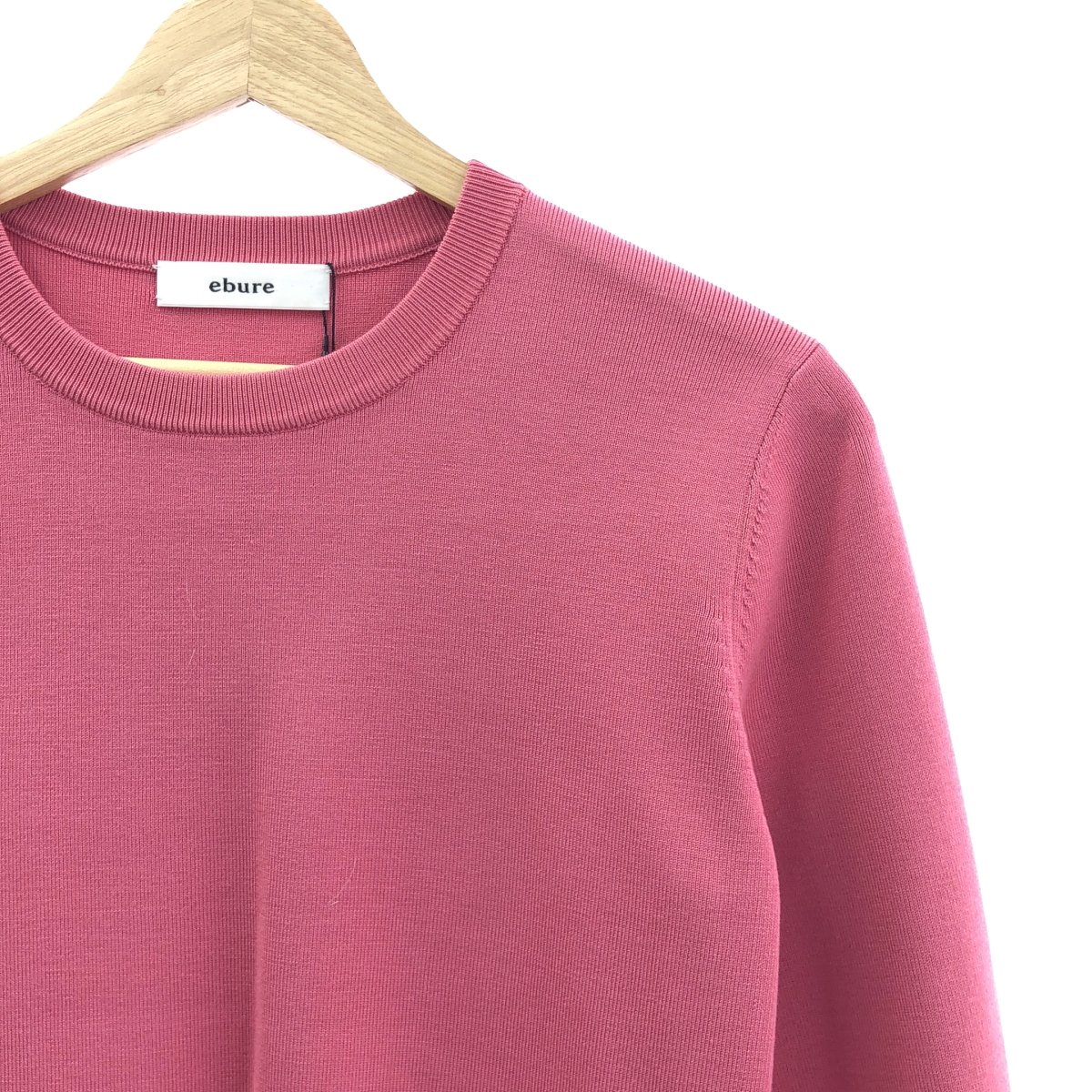 ebure / エブール コットン シルク クルーネック ニット