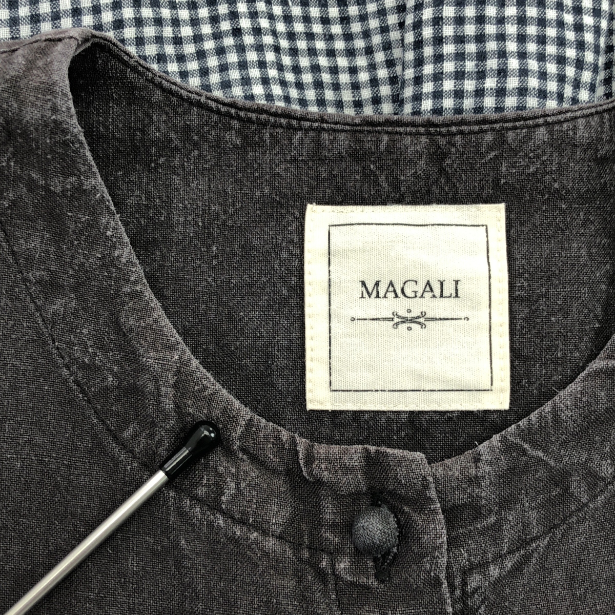 MAGALI / マガリ リネン ギンガムチェック ブラウス