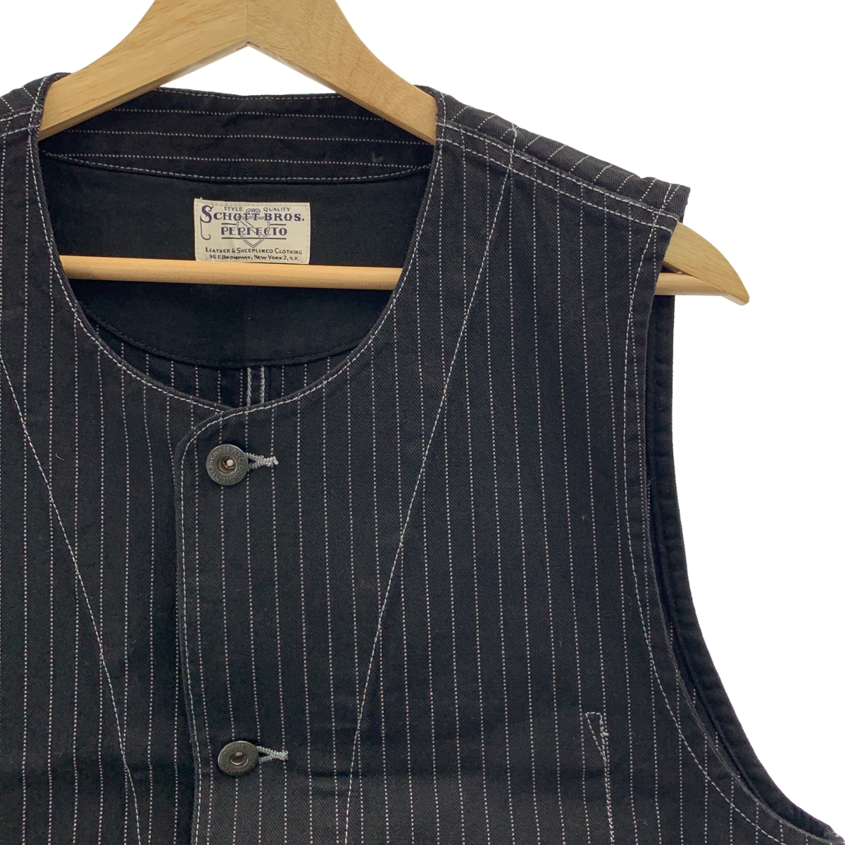 SCHOTT / ショット OLD HICKORY DENIM VEST ヒッコリー ベスト