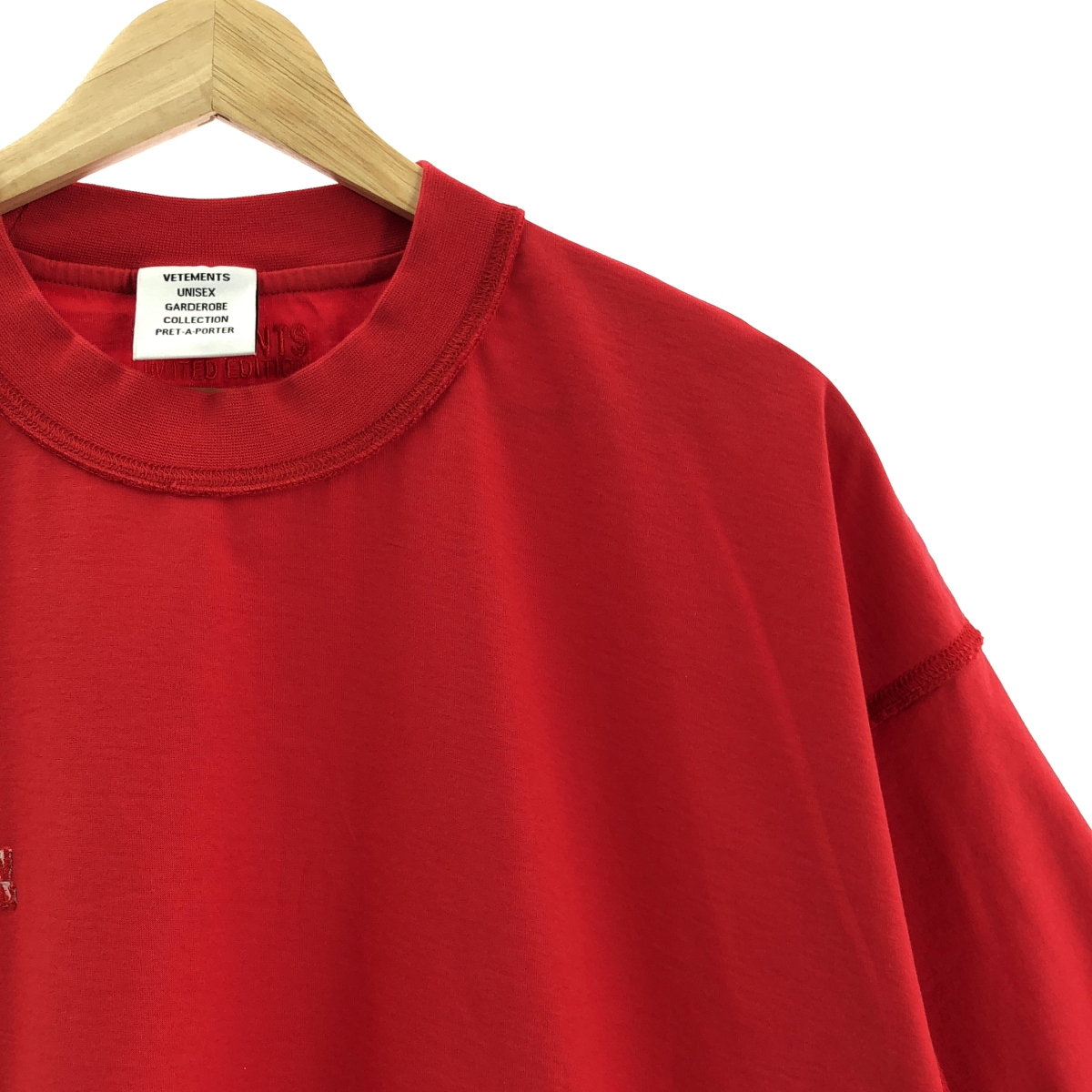 VETEMENTS / ヴェトモン INSIDE OUT T-SHIRT / ロゴ刺しゅう インサイドアウト Tシャツ