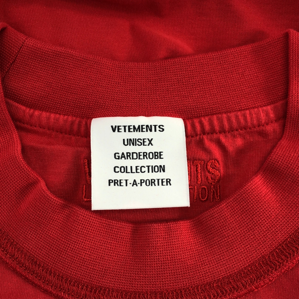 VETEMENTS / ヴェトモン INSIDE OUT T-SHIRT / ロゴ刺しゅう インサイドアウト Tシャツ