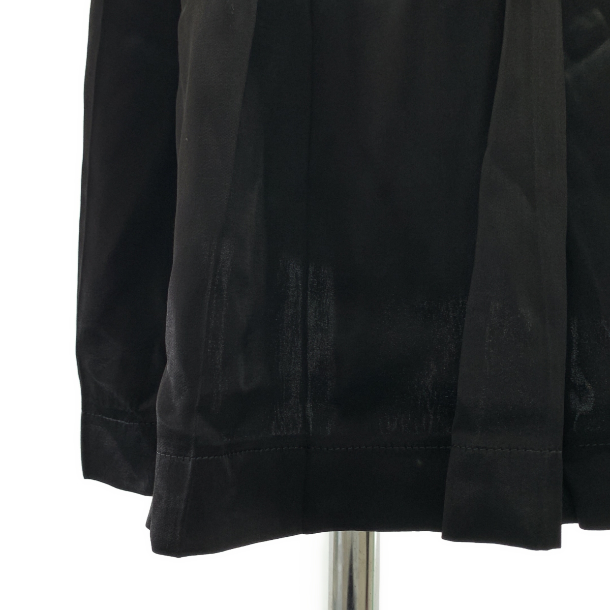 Y's / ワイズヨウジヤマモト レーヨン サテン ラップ プリーツスカート