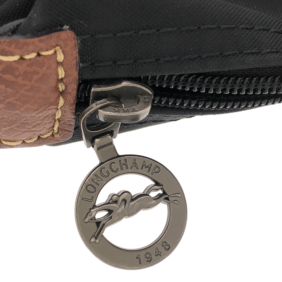 Longchamp / ロンシャン le pliage type m modele depose / レザー切替 ロゴ ハンド トートバッグ