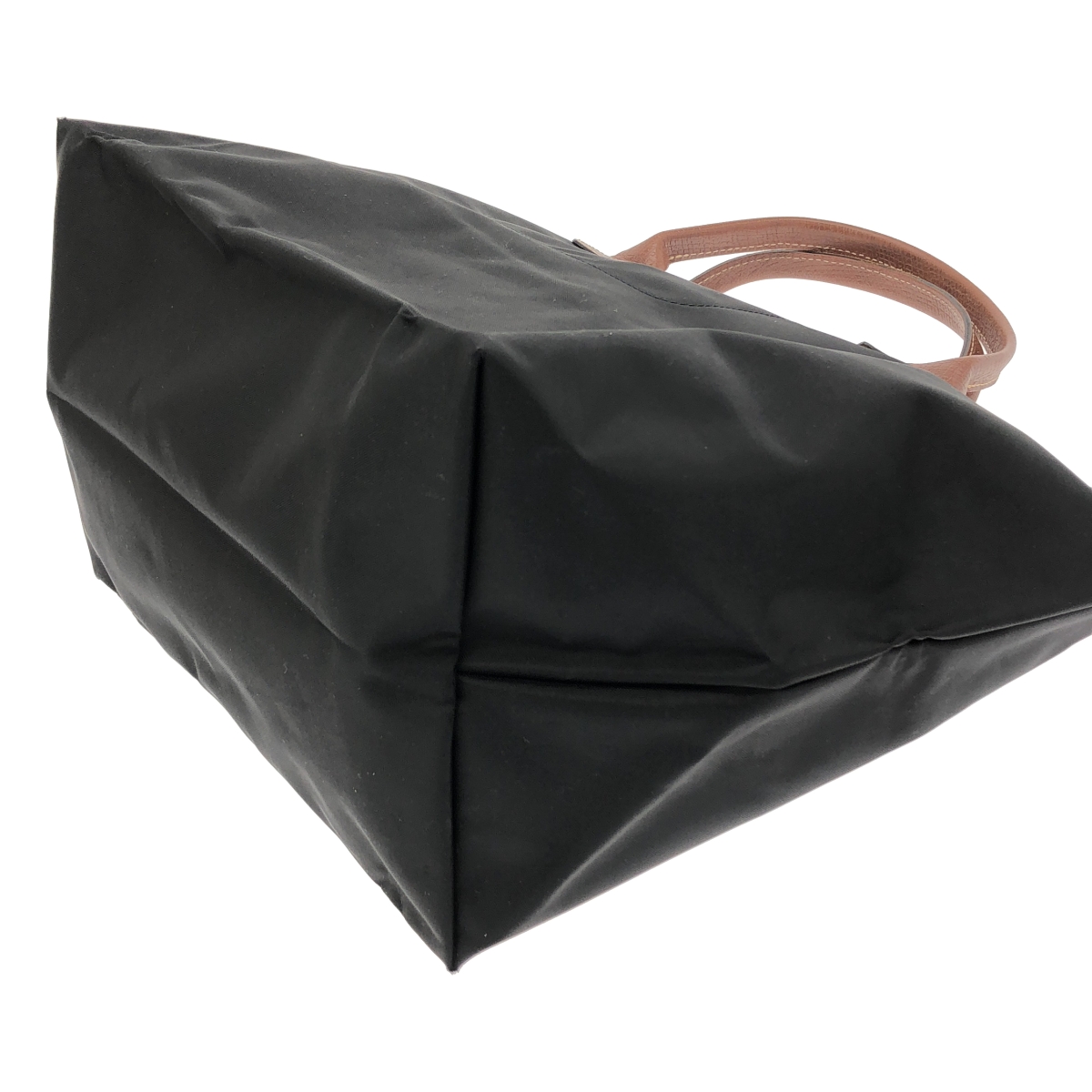 Longchamp / ロンシャン le pliage type m modele depose / レザー切替 ロゴ ハンド トートバッグ