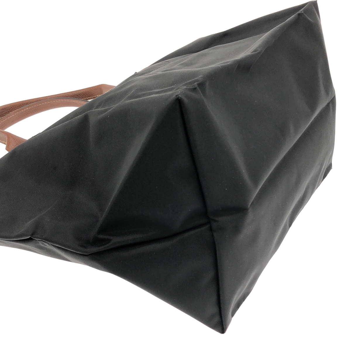 Longchamp / ロンシャン le pliage type m modele depose / レザー切替 ロゴ ハンド トートバッグ