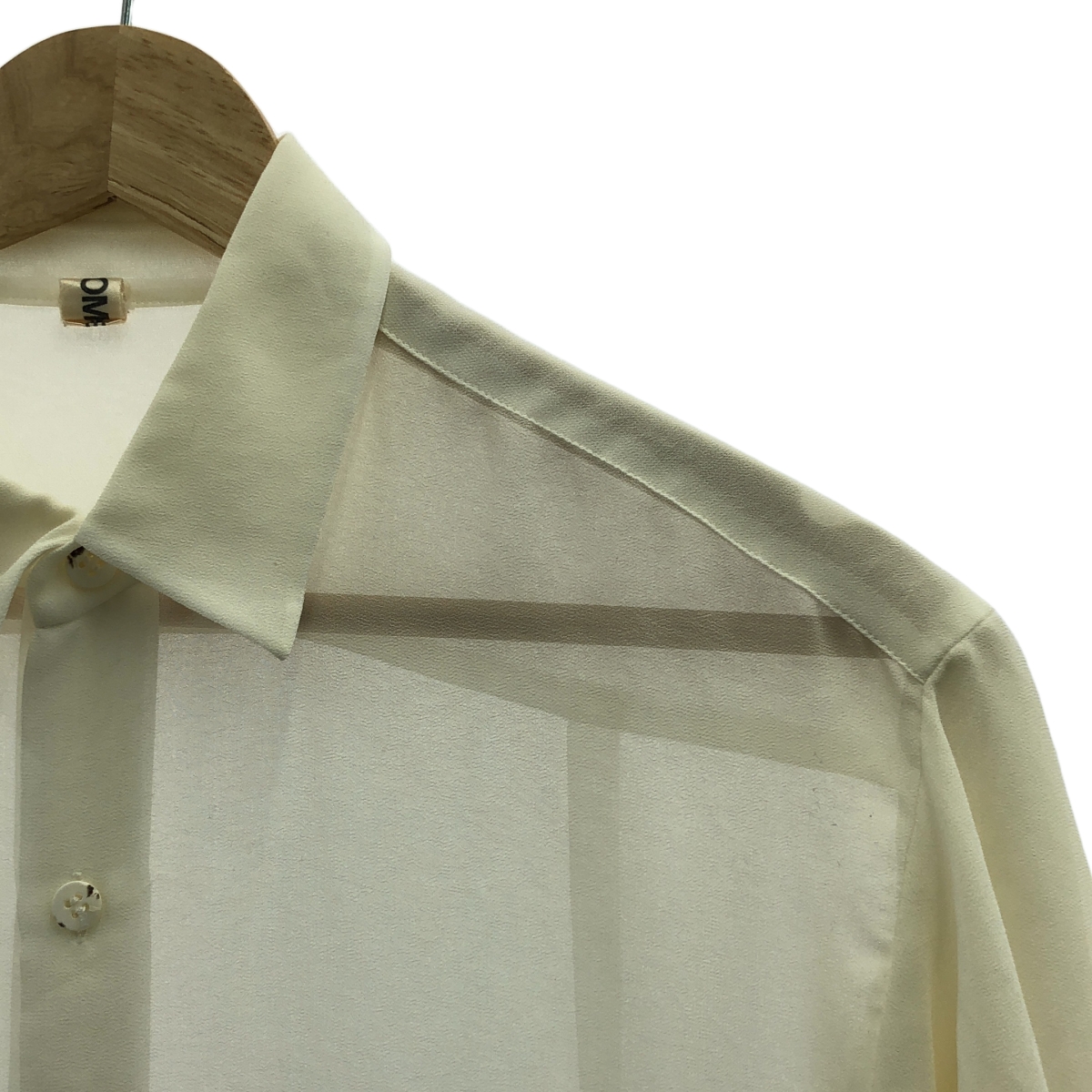 COMME des GARCONS / コムデギャルソン 推定1990s〜 ポリエステル レギュラーカラー シアー シャツ ブラウス