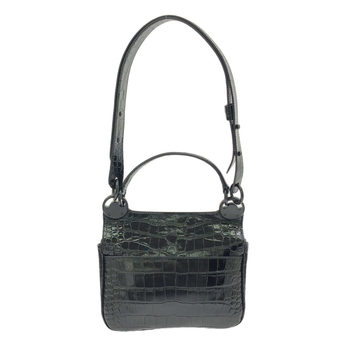 KENZO / ケンゾー Tail Mini Croco Emboss クロコ型押し レザー 2Way ハンドバッグ