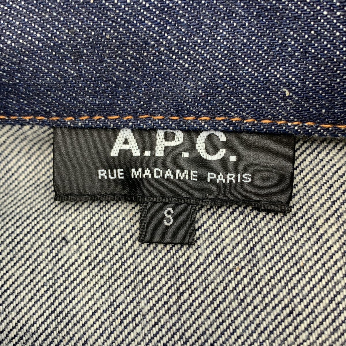 A.P.C. / アーペーセー Rue Madame Paris / DENIM BRUT VESTE JEAN JPS / 1st リジット 濃紺 デニムジャケット
