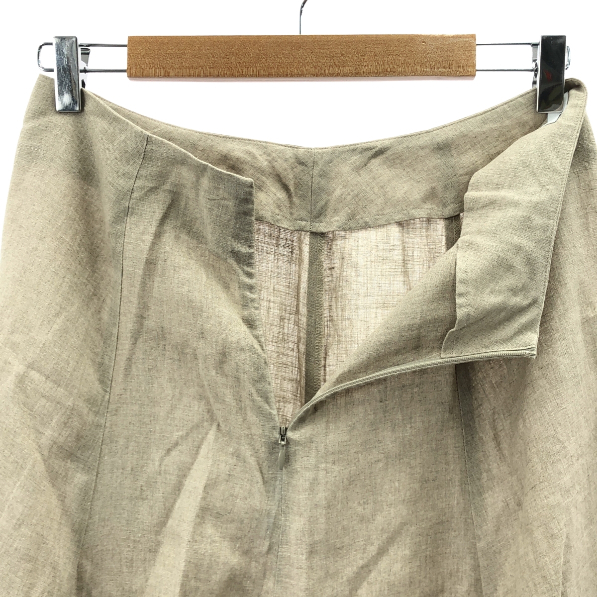 MUSE de Deuxieme Classe / ミューズドゥーズィーエムクラス 【 Col Pierrot / コルピエロ 】ALBINI LINEN FLARE / リネン サイドジップ スカート